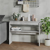 Console Table Concrete Grey Engineered Wood Standard Modern