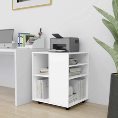 Storage Cabinet White Engineered wood Medium Sleek