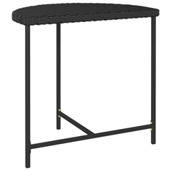 Garden Table Black Poly rattan Medium Durable Garden Table