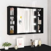 Mirror Cabinet Black Engineered wood, acrylic Medium