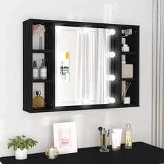 Mirror Cabinet Black Engineered wood, acrylic Medium