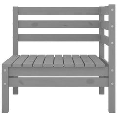 Garden Lounge Set Grey Solid pine wood Large Modular
