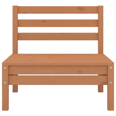 3 Piece Patio Lounge Set Solid Wood Pine Honey Brown