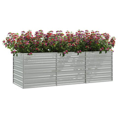 Garden Raised Bed Silver Galvanized Steel Large Garden Raised Bed