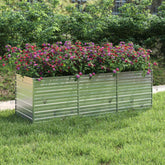 Garden Raised Bed Silver Galvanized Steel Large Garden Raised Bed