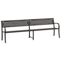 Garden Bench Black Powder-coated steel, plastic Large Durable