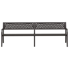 Garden Bench Black Powder-coated steel, plastic Large Durable