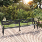 Garden Bench Black Powder-coated steel, plastic Large Durable