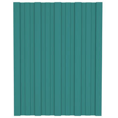 Roof Panel 12 pcs Green 23.62 x 17.72 in Galvanised steel