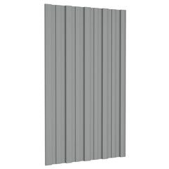 Roof Panel 12 pcs Grey 31.50 x 17.72 in Galvanised steel