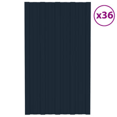 Roof Panel 36 pcs Anthracite 31.50 x 17.72 in Galvanised steel