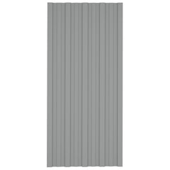 Roof Panel 12 pcs Grey 39.37 x 17.72 in Galvanised steel