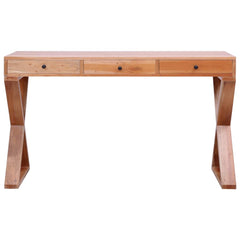 Computer Desk Natural Solid mahogany wood Medium Computer Desk