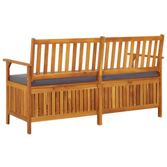 Bench Black Solid Acacia wood Large Storage Bench Rectangular