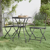 Folding Garden Chair Set of 2 Anthracite