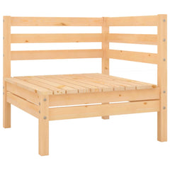 Garden Lounge Set Natural Pine Solid Pine Wood Five-Piece Modular