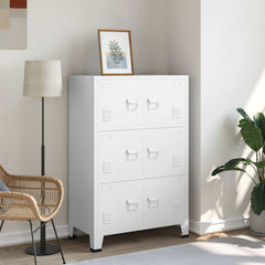 Storage Chest White Metal Medium Storage Chest Rectangular