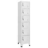Locker Cabinet Light gray Steel Tall Locker Cabinet Rectangular