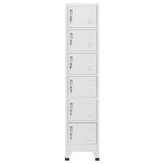 Locker Cabinet Light gray Steel Tall Locker Cabinet Rectangular