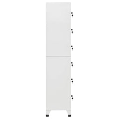 Locker Cabinet Light gray Steel Tall Locker Cabinet Rectangular