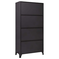 Locker Cabinet Anthracite and Red Steel Standard Locker Cabinet