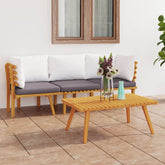 Garden Lounge Set Dark grey, white