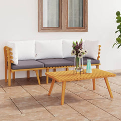 Garden Lounge Set Dark grey, white