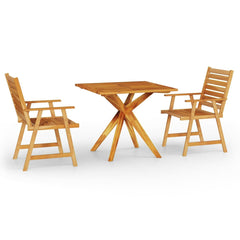 Garden Dining Set Natural Wood Solid acacia wood Durable