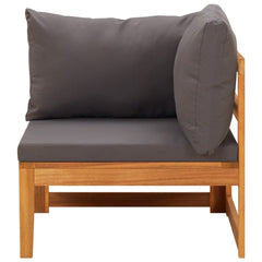 Garden Lounge Set Dark Grey Solid acacia wood Medium Modular