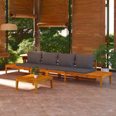 Garden Bench Dark gray cushions