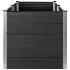 Garden Raised Bed Grey Wood plastic composite (WPC) Large Durable