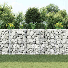 Gabion Raised Bed Silver Iron 11.8 x 11.8 x 19.7 in