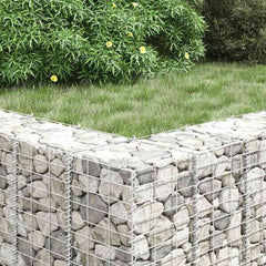 Gabion Raised Bed Silver Iron 11.8 x 11.8 x 19.7 in