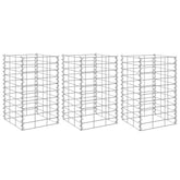 Gabion Raised Bed Silver Iron 11.8 x 11.8 x 19.7 in