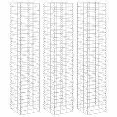 Gabion Raised Bed Silver Iron Extra Tall Gabion Raised Bed