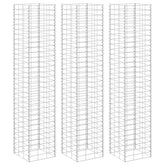 Gabion Raised Bed Silver Rust-proof and weather-proof iron Large