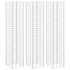 Gabion Raised Bed Silver Rust-proof and weather-proof iron Large