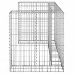 Gabion Wall for Garbage Bins Galvanized Steel 70.9x39.4x43.3