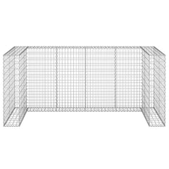 Gabion Wall for Garbage Bins Galvanized Steel 100x39.4x43.3