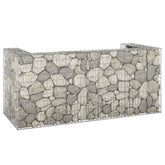 Gabion Wall for Garbage Bins Galvanized Steel 100x39.4x43.3