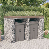 Gabion Wall for Garbage Bin 75.6x35.8x47.2 Galvanized Iron