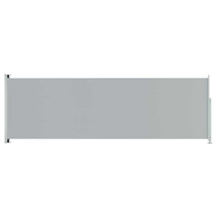 Gray retractable patio side awning, 78.7 by 236.2 inches, in a sleek cassette design.