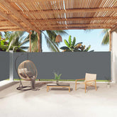 Side Awning Anthracite Polyester with PU coating, steel, aluminum