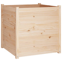 Garden Planter Natural Pine Solid Pinewood 27.6 in Durable