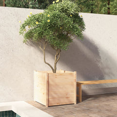 Garden Planter Natural Pine Solid Pinewood 27.6 in Durable