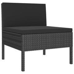 Garden Lounge Set Black PE rattan Modular Garden Lounge Set
