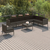 Garden Lounge Set Grey, Anthracite (cushions)