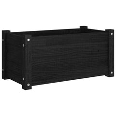 Garden Planter Black Solid pinewood 23.6 x 12.2 x 12.2 in Durable