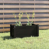 Garden Planter Black Solid pinewood 23.6 x 12.2 x 12.2 in Durable