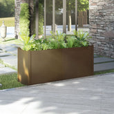 Garden Planter Honey brown Solid pinewood 59.1 x 19.7 x 27.6 in
